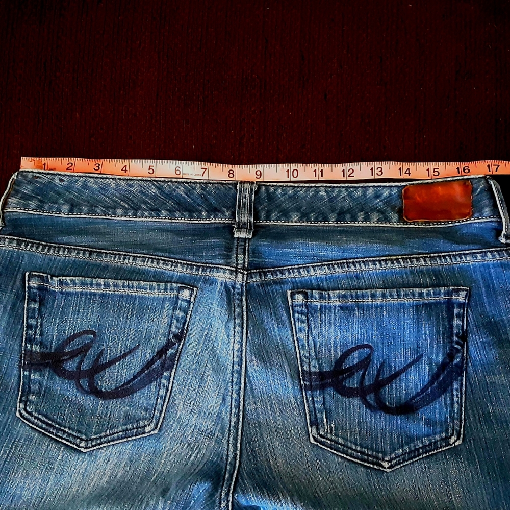 Express Jeans Boot Cut Size 12 Distressed EUC - Picture 8 of 11